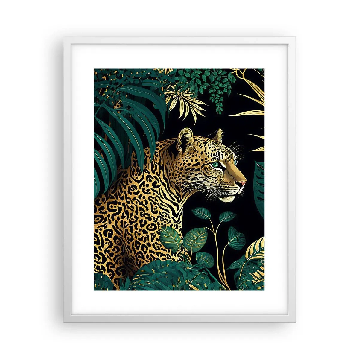 Pôster em moldura branca - Um anfitrião na selva - 40x50 cm