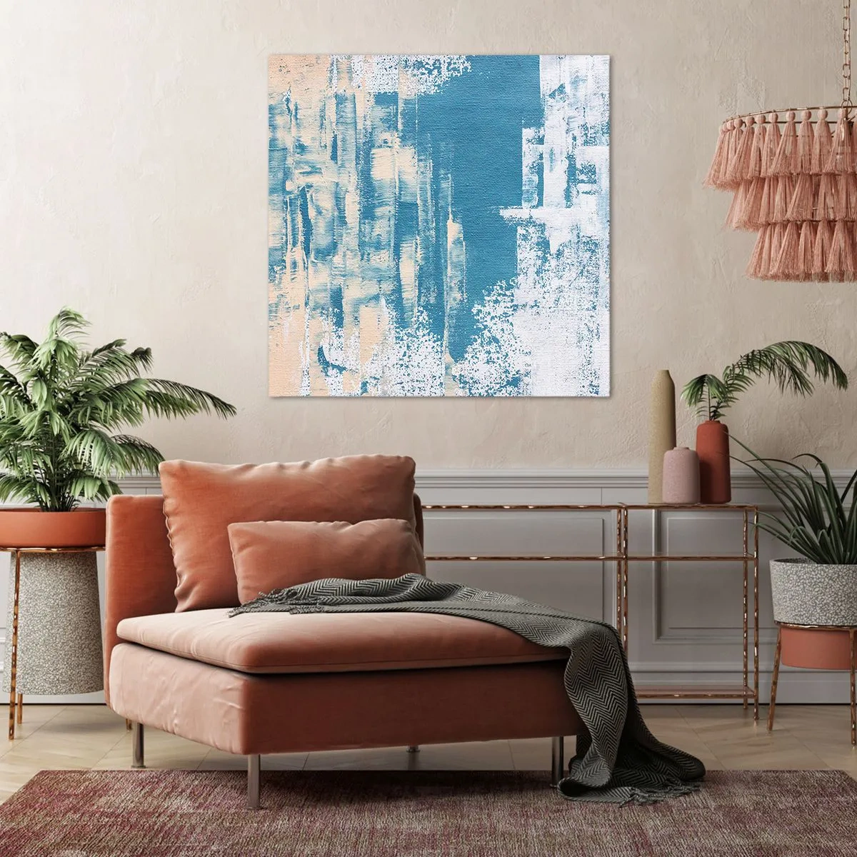 Quadro em tela - Através da estalactite de gelo - 70x70 cm