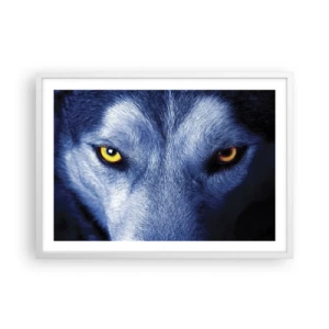 Pôster em moldura branca - Olhar hipnotizante - 70x50 cm