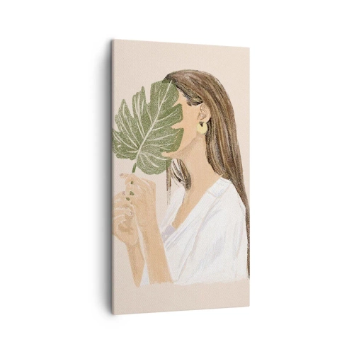 Quadro em tela - Retrato misterioso com uma adepta - 45x80 cm