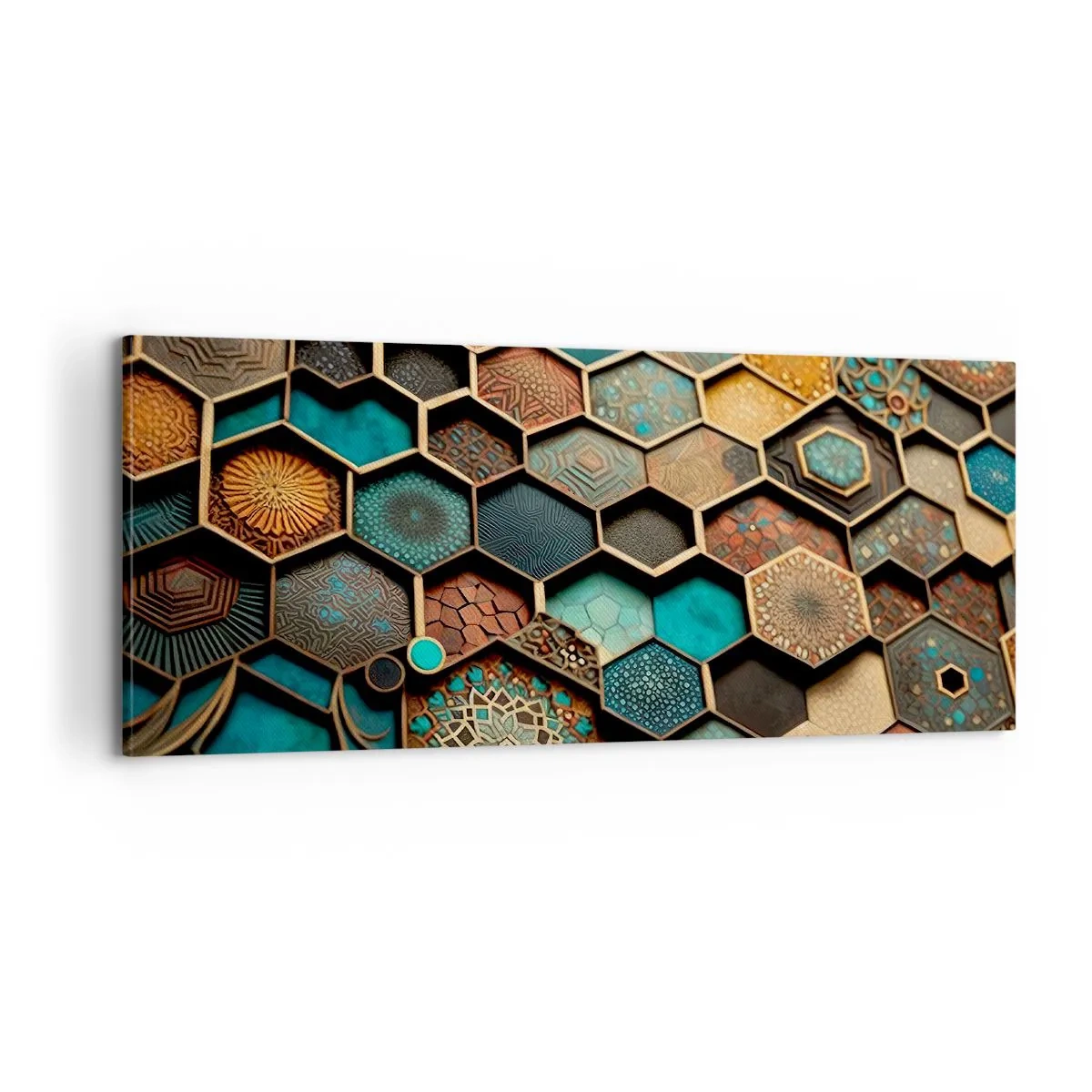Quadro em tela - Ornamentos árabes – variação - 100x40 cm