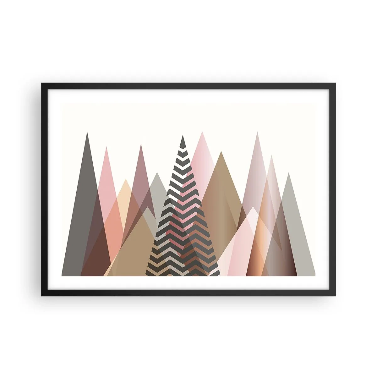 Pôster com moldura preta - Vista piramidal - 70x50 cm