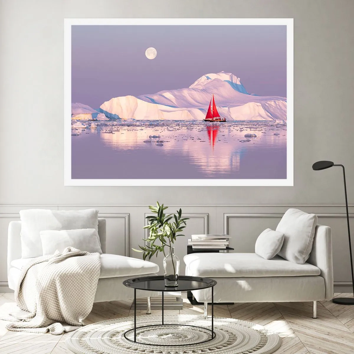 Pôster - O calor da vela, a frieza do gelo - 50x40 cm