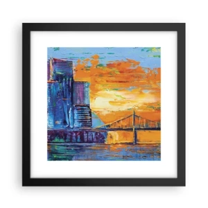 Pôster com moldura preta - Cultura e natureza - 30x30 cm