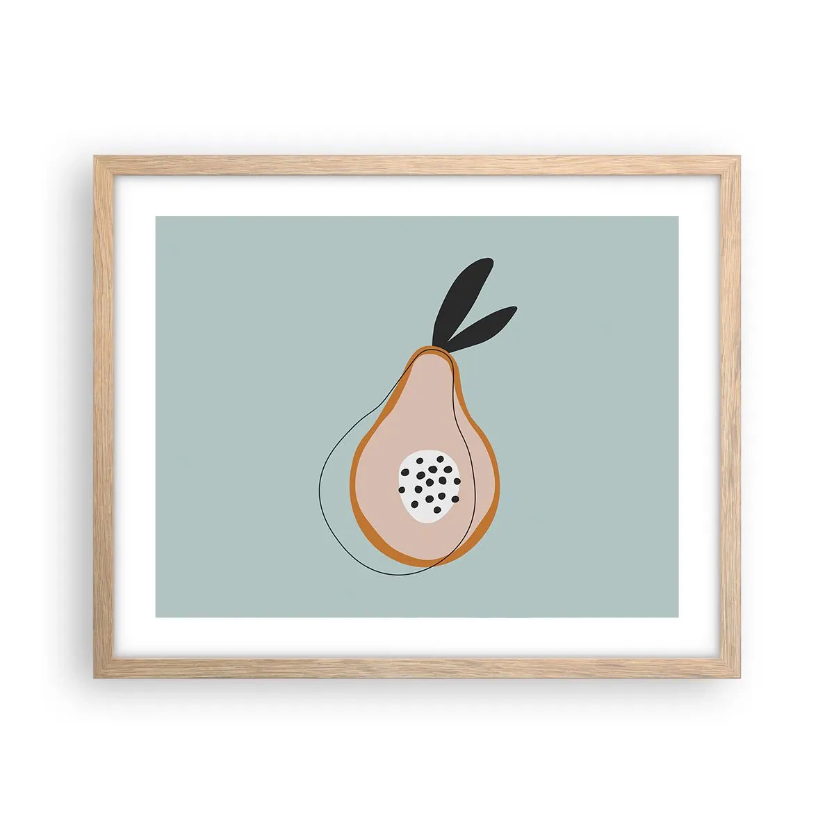 Pôster com moldura de carvalho claro - Penetrar na natureza das coisas - 50x40 cm