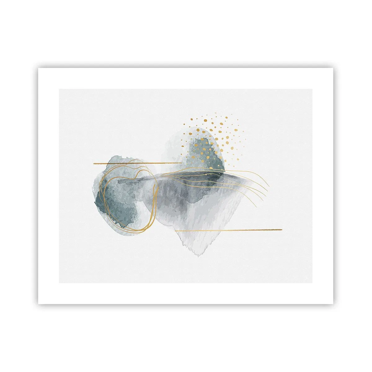 Pôster - Sobre a relação entre o cinza e o dourado - 50x40 cm