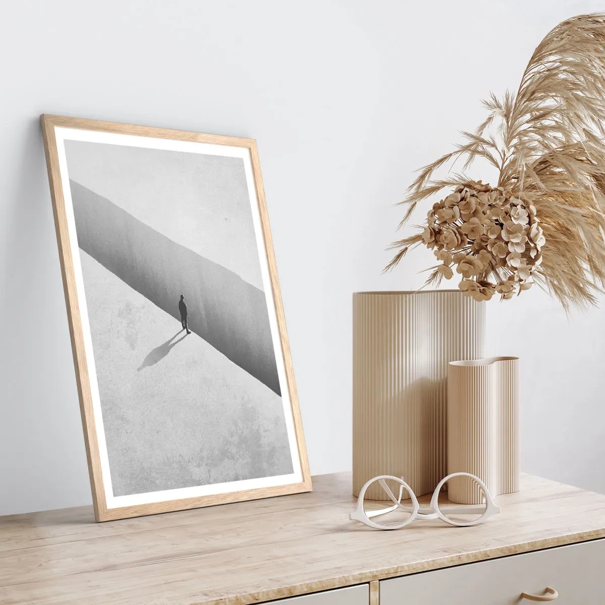 Pôster com moldura de carvalho claro - Um objetivo claro - 30x40 cm