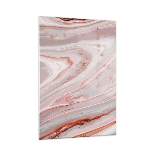 Quadro em vidro - Rosa líquido - 50x70 cm