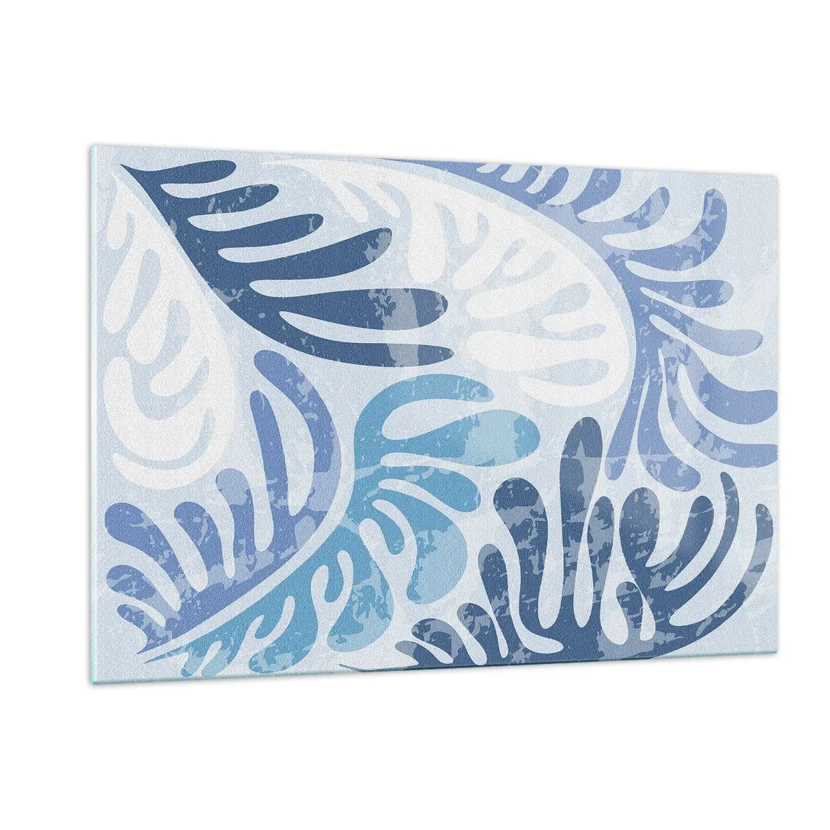 Quadro em vidro - Samambaias azuis - 120x80 cm