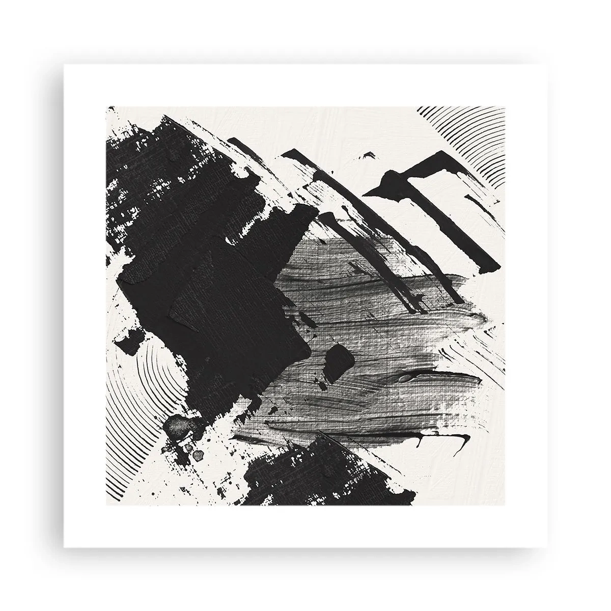 Pôster - Abstração – expressão do preto - 40x40 cm