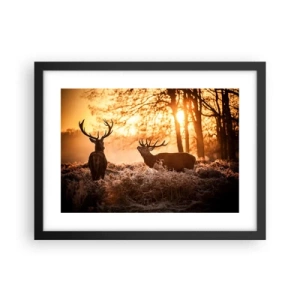 Pôster com moldura preta - O sonho do caçador - 40x30 cm