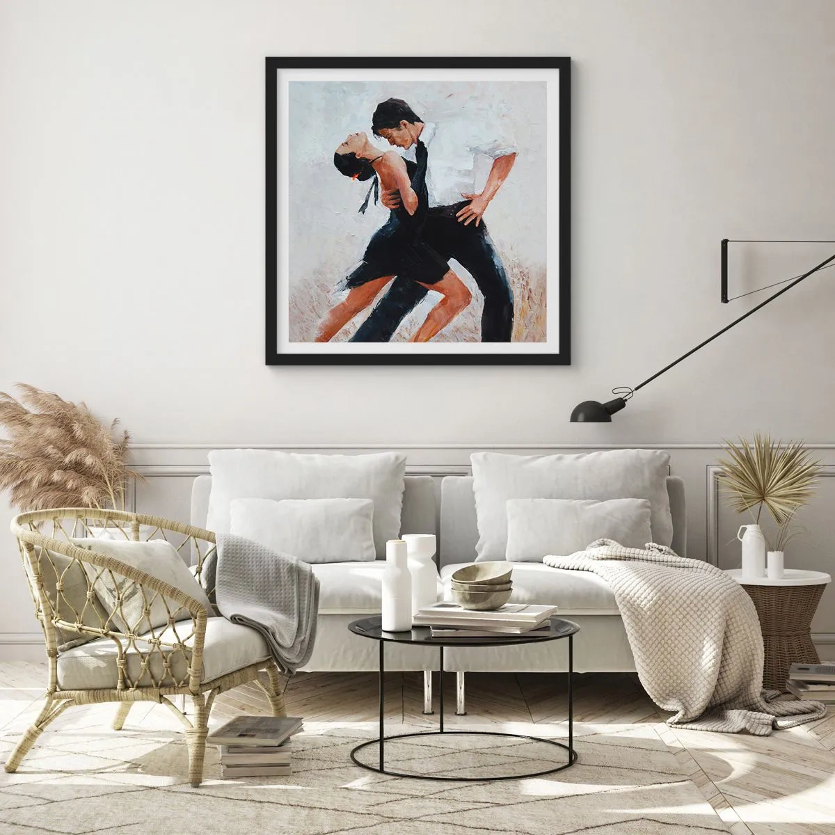 Pôster com moldura preta - O tango dos meus sonhos - 30x30 cm