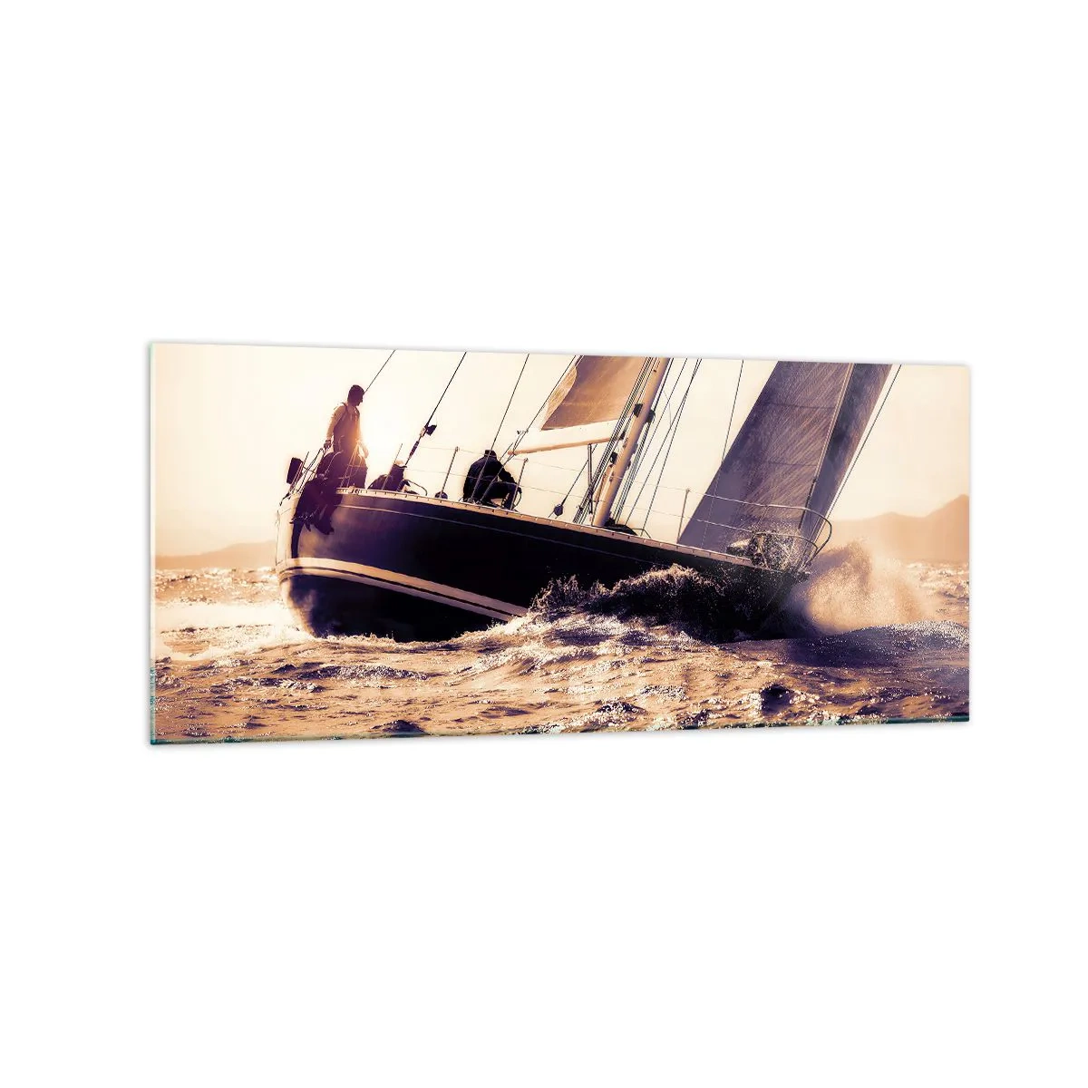 Quadro em vidro - A velejar, marujo - 120x50 cm