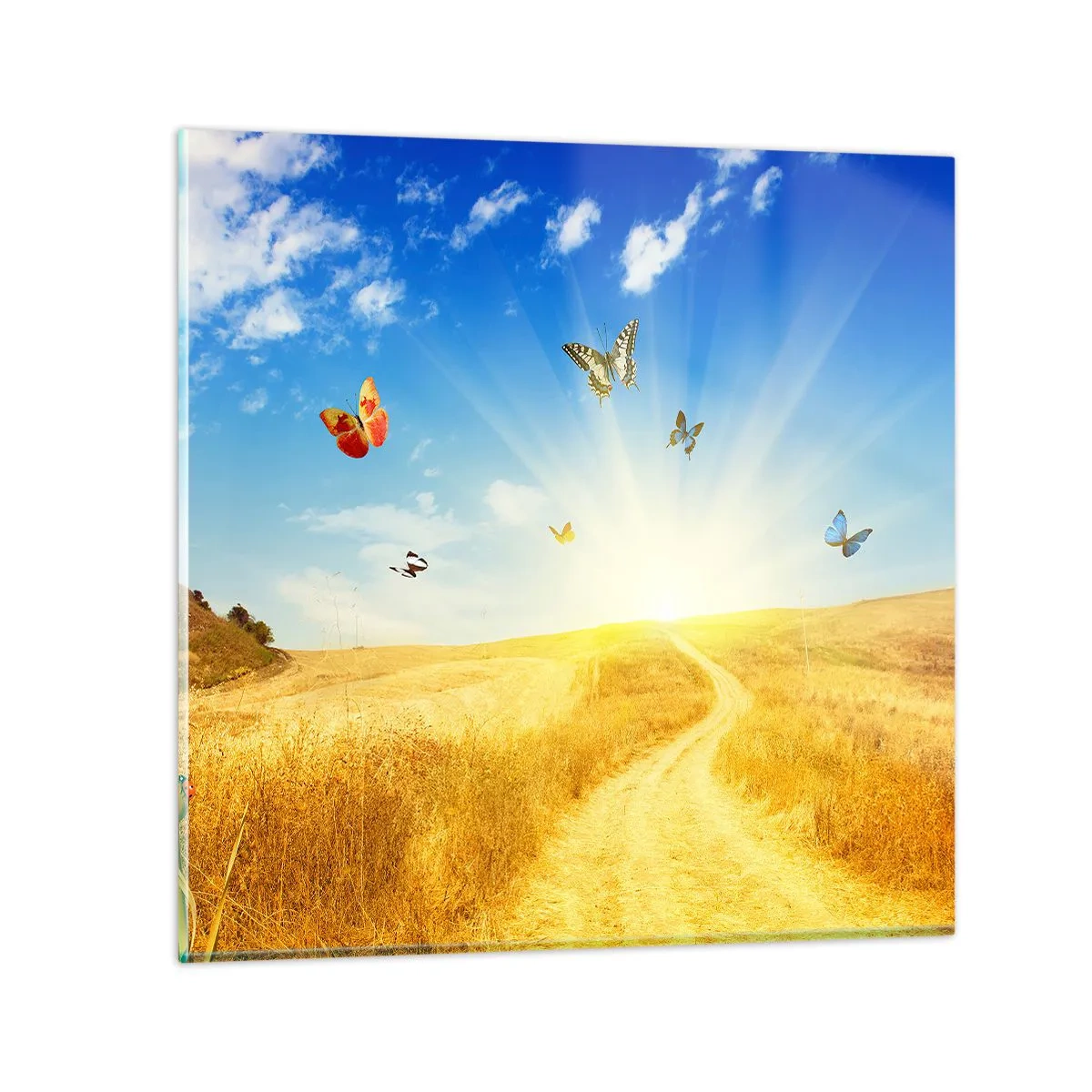 Quadro em vidro - E como não amar o verão? - 30x30 cm