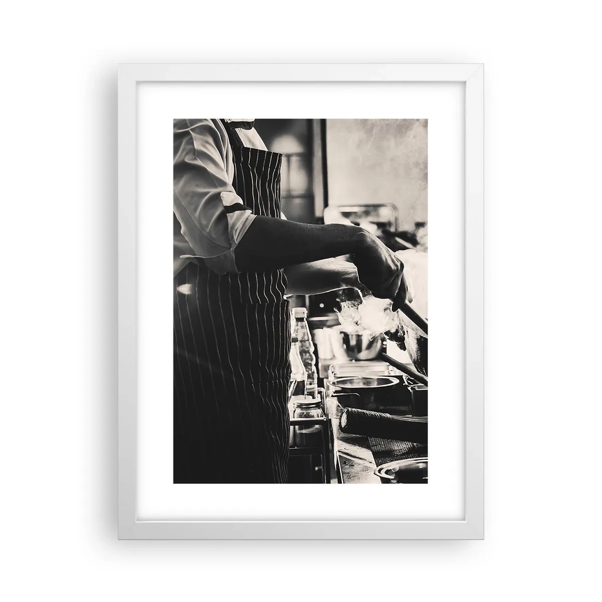 Pôster em moldura branca - Alquimia de sabores - 30x40 cm