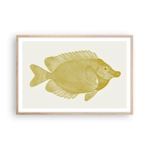 Pôster com moldura de carvalho claro - Peixe e pronto - 91x61 cm