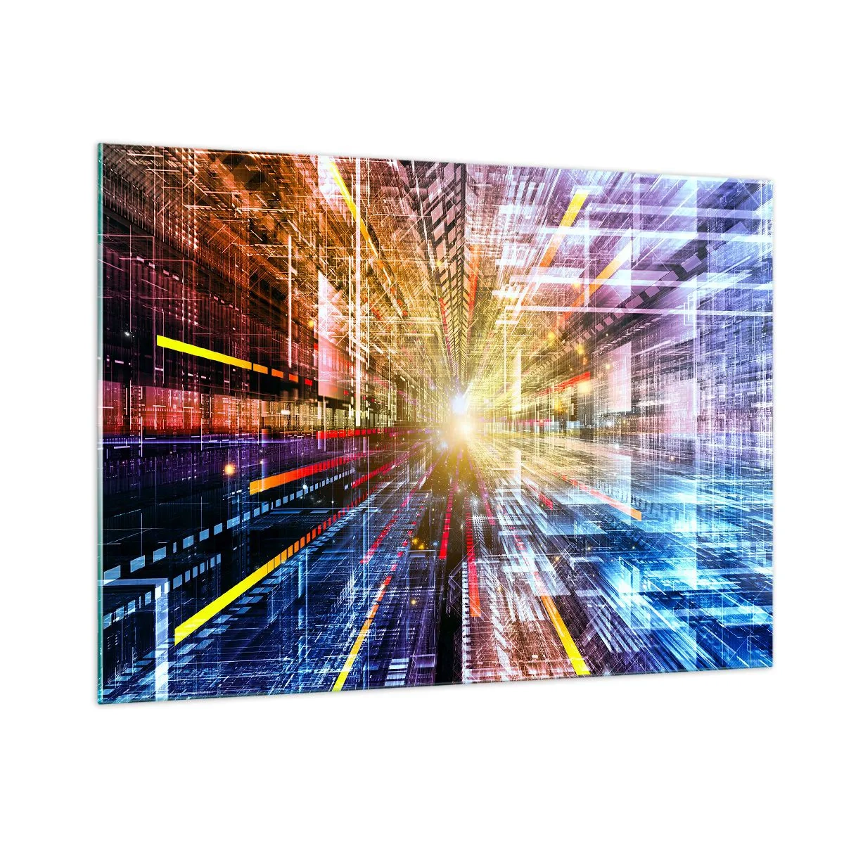 Quadro em vidro - Corredor de luz - 100x70 cm