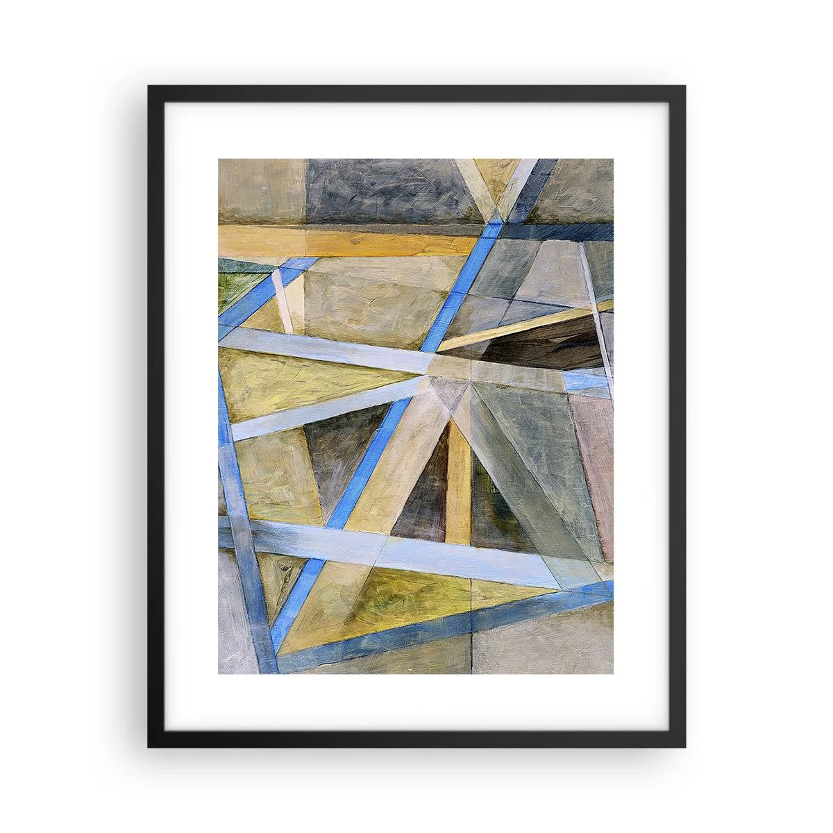 Pôster com moldura preta - Em linha reta ou na diagonal? - 40x50 cm