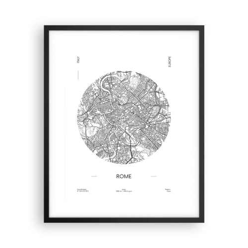 Pôster com moldura preta - Anatomia de Roma - 40x50 cm