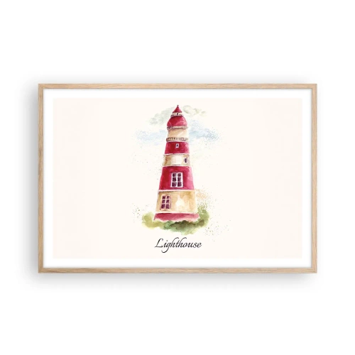 Pôster com moldura de carvalho claro - Sempre há clima - 91x61 cm