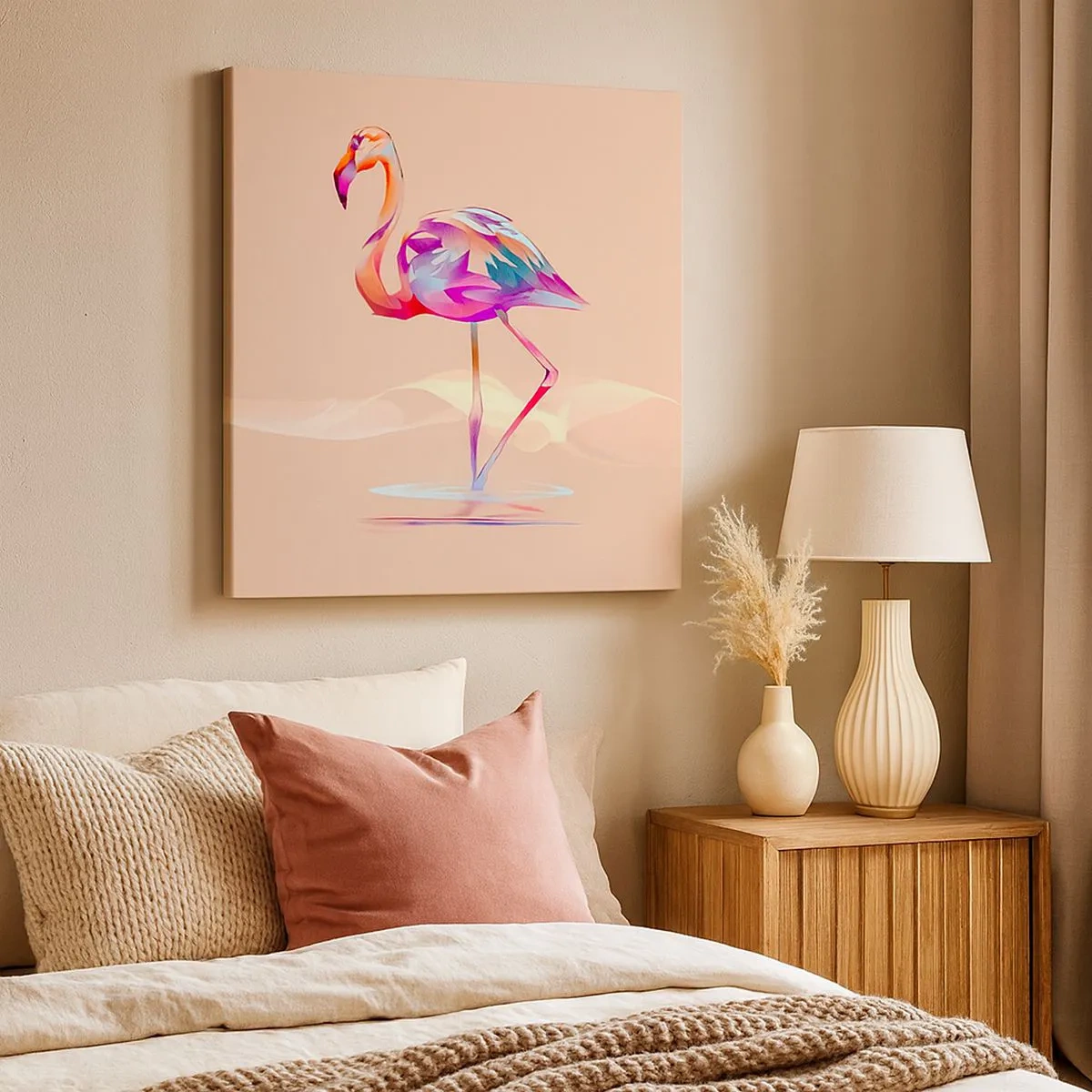 Quadro em tela - A ave das boas emoções - 30x30 cm