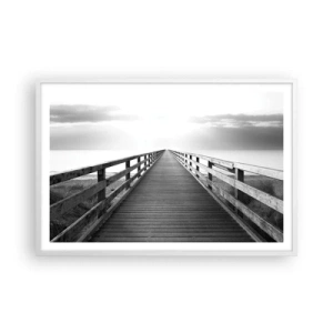 Pôster em moldura branca - Para longe... - 91x61 cm