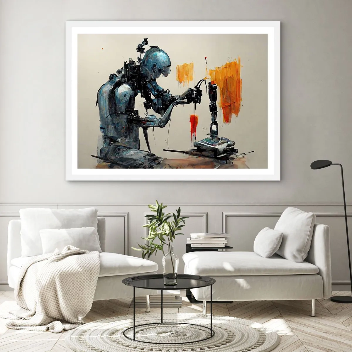 Pôster em moldura branca - Já amanhã… - 91x61 cm