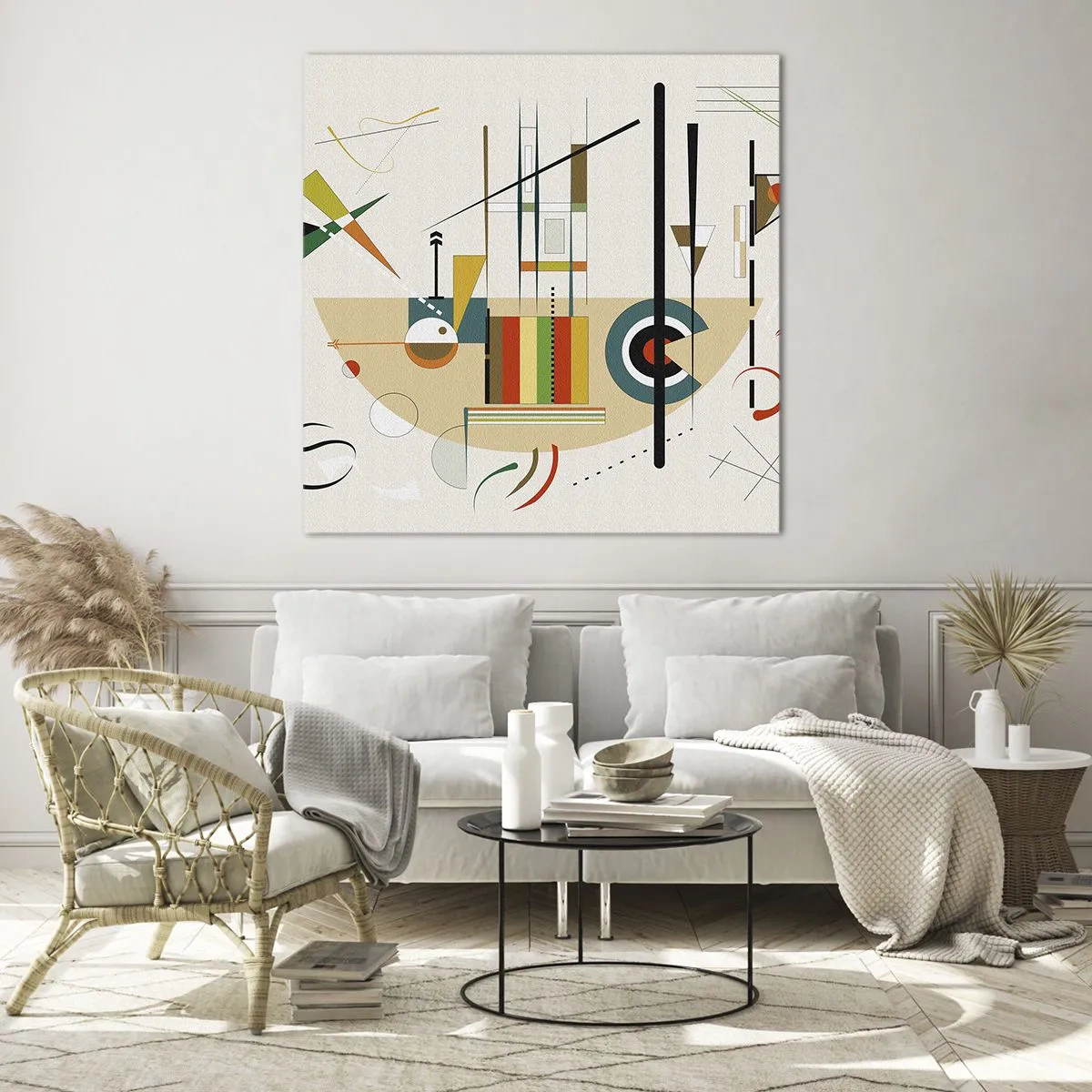 Quadro em vidro - E o mundo ri - 70x70 cm