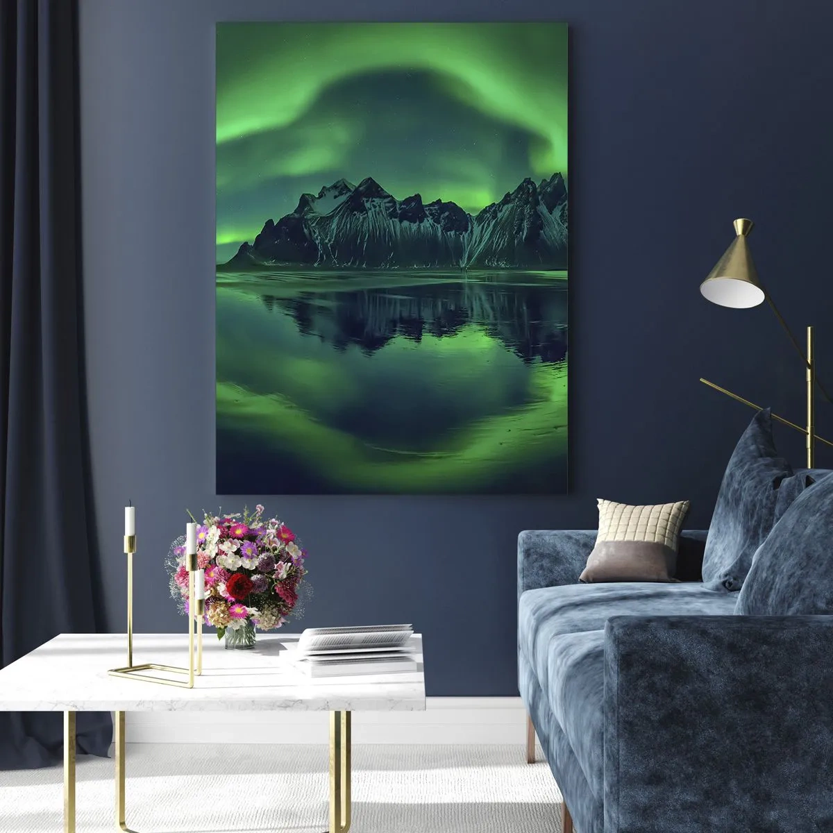 Quadro em vidro - Nos braços da aurora - 50x70 cm