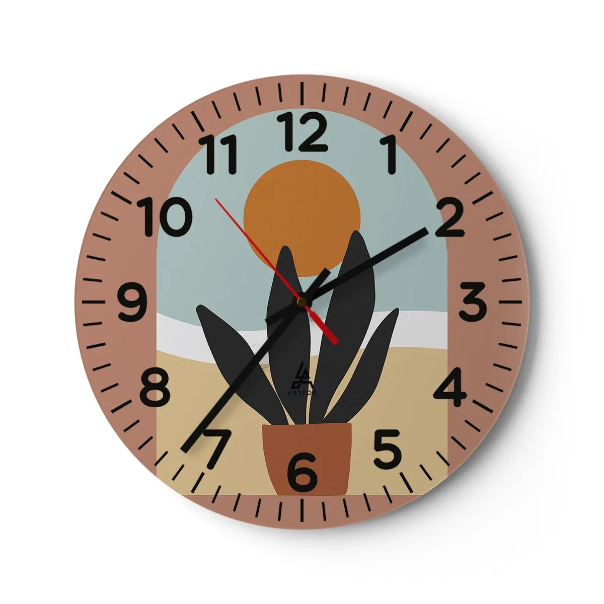 Relógio de parede - Relógio em vidro - Pequenas alegrias - 30x30 cm