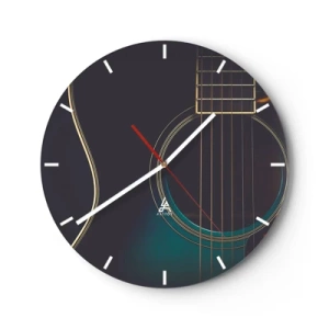 Relógio de parede - Relógio em vidro - Um momento antes de soar - 40x40 cm