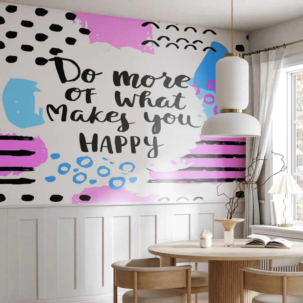 Papel de Parede Premium Sand - Como ser feliz - Afirmação, Máxima, Palavras - 100x70 cm
