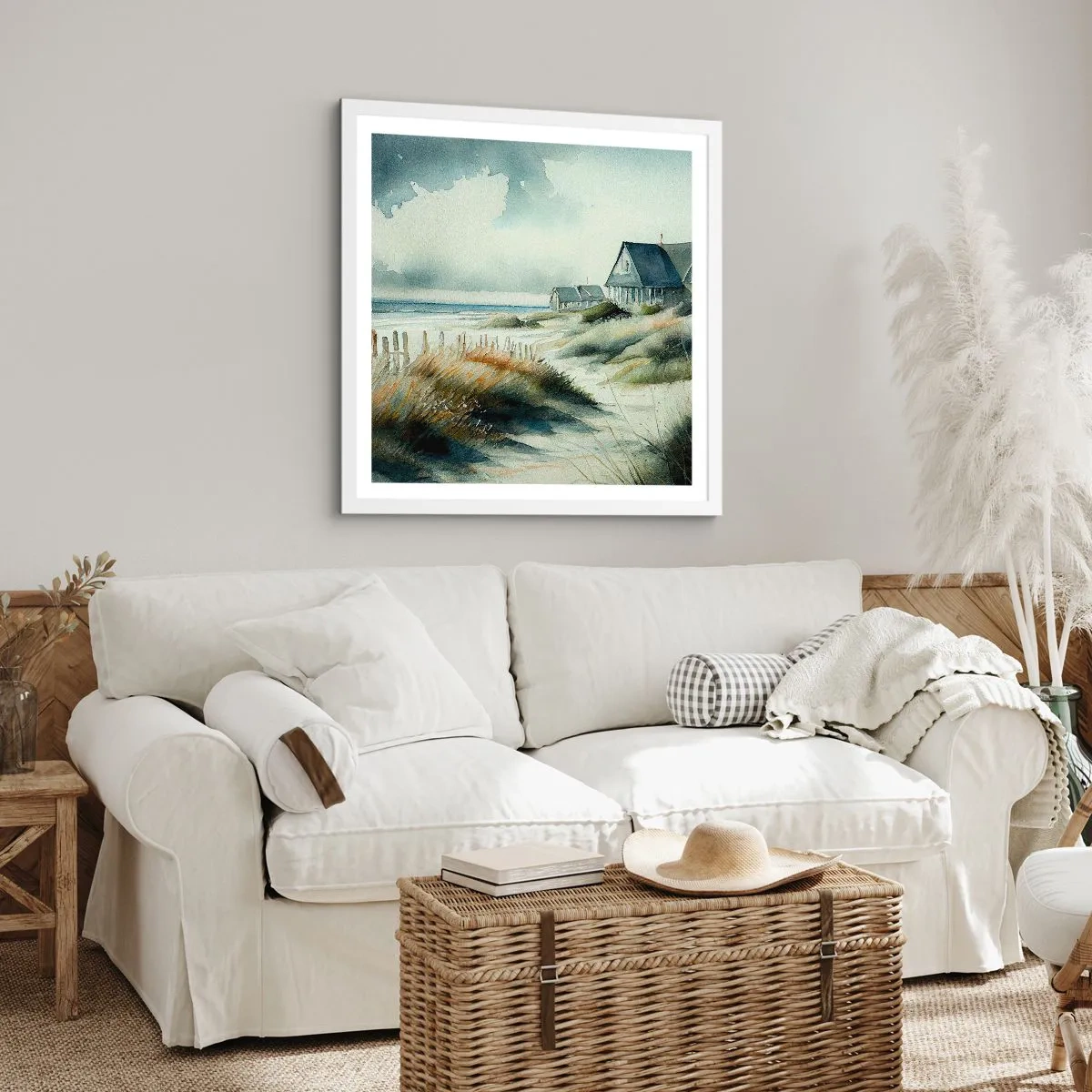 Pôster em moldura branca - Longe da agitação - 50x50 cm