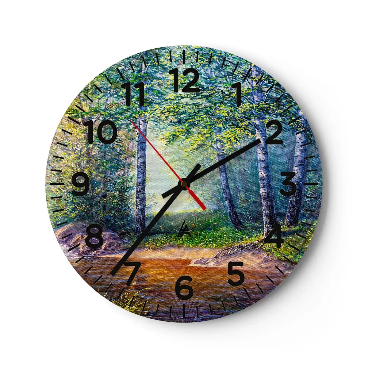 Relógio de parede - Relógio em vidro - Cenário idílico - 30x30 cm
