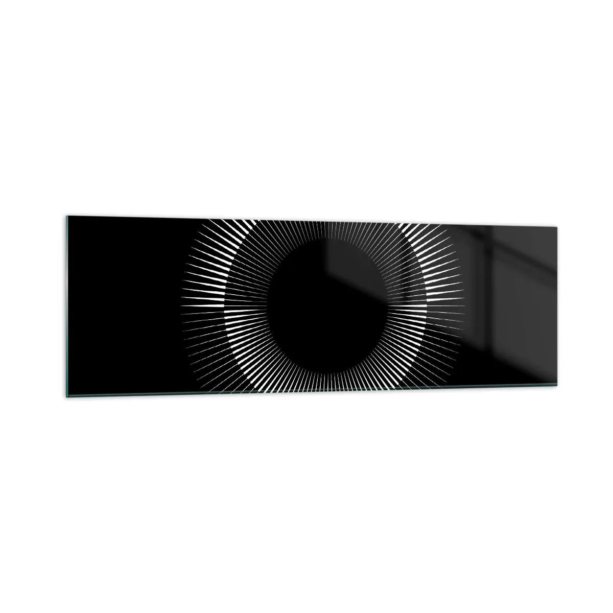 Quadro em vidro - Sol preto - 160x50 cm