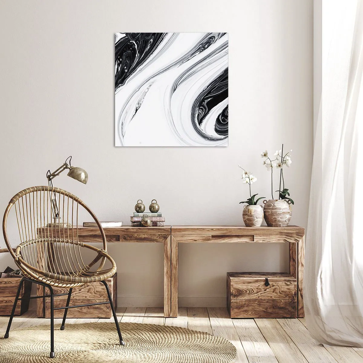 Quadro em tela - Uma combinação de opostos - 40x40 cm