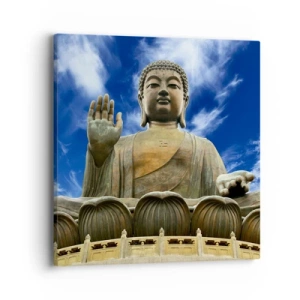 Quadro em tela - Viva sem medo - 40x40 cm