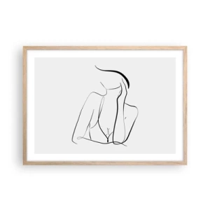 Pôster com moldura de carvalho claro - Na onda dos sonhos - 70x50 cm