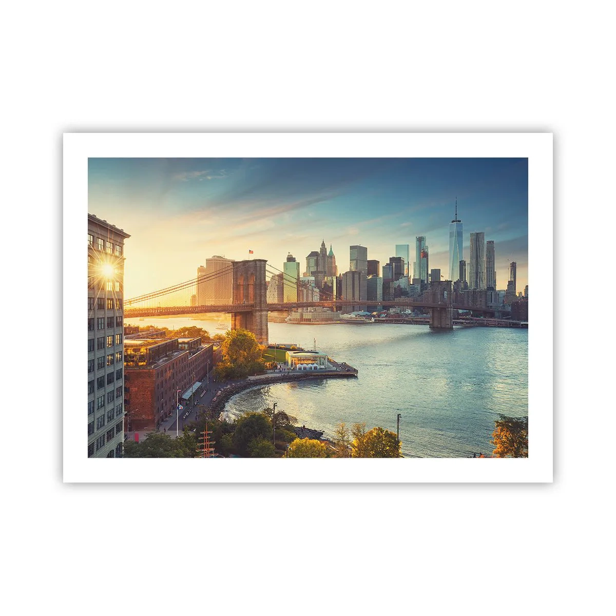 Pôster - O amanhecer da cidade grande - 70x50 cm