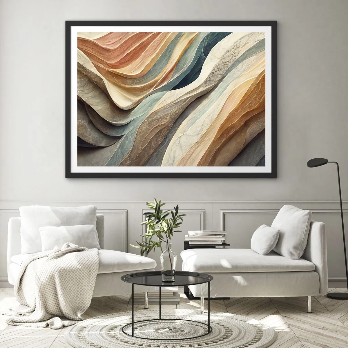 Pôster com moldura preta - O momento antes da mudança - 50x40 cm