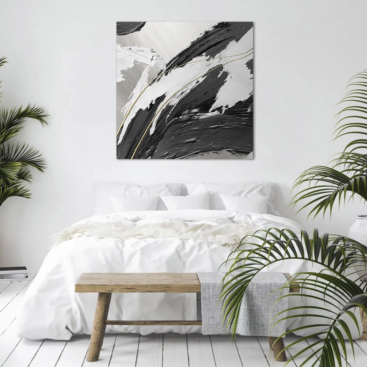 Quadro em tela - Abstração em grande escala - 60x60 cm