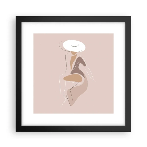 Pôster com moldura preta - Ser uma dama - 30x30 cm