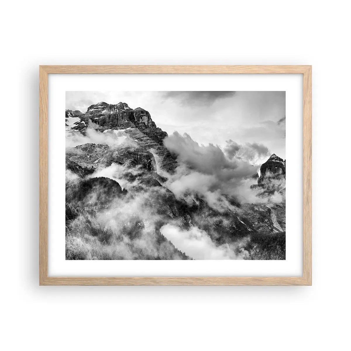 Pôster com moldura de carvalho claro - Bonitas e cruéis - 50x40 cm