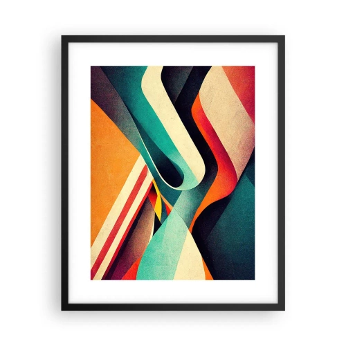 Pôster com moldura preta - Composição intensa - 40x50 cm