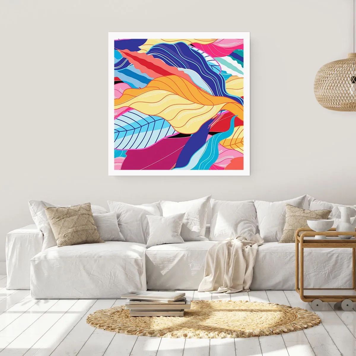 Pôster - Bagunça colorida - 50x50 cm