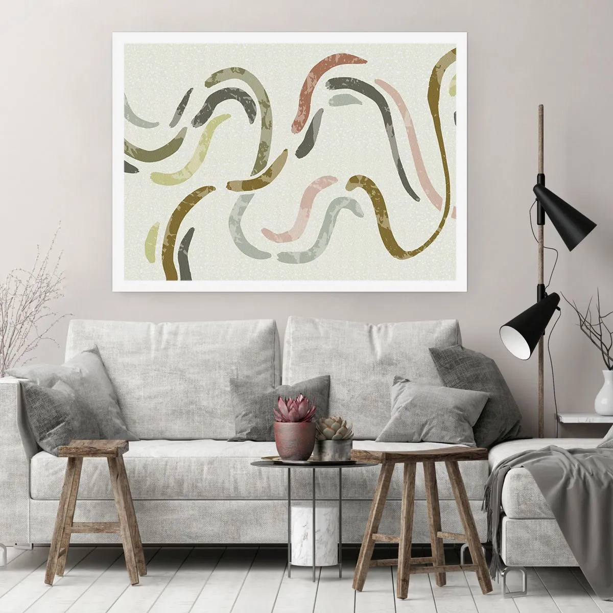 Pôster - Uma alegre dança de abstração - 100x70 cm