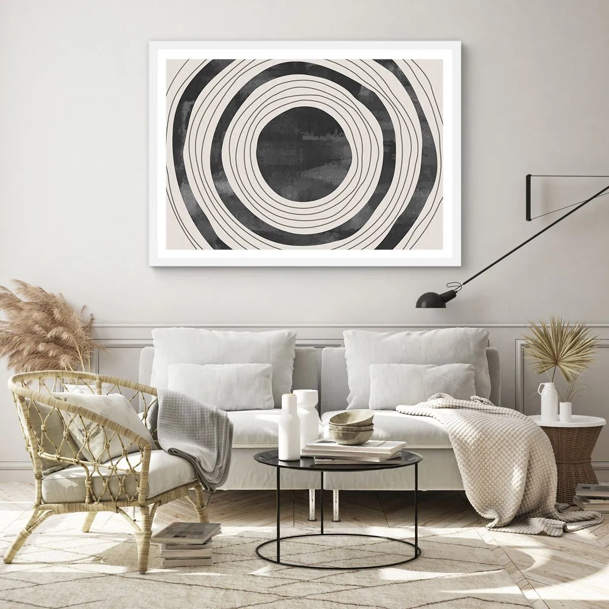 Pôster em moldura branca - Direito ao ponto - 91x61 cm