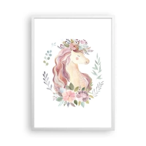 Pôster em moldura branca - Um convite ao mundo dos contos de fadas - 50x70 cm