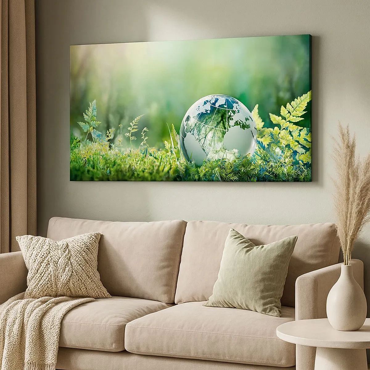 Quadro em tela - Planeta verde - 100x40 cm
