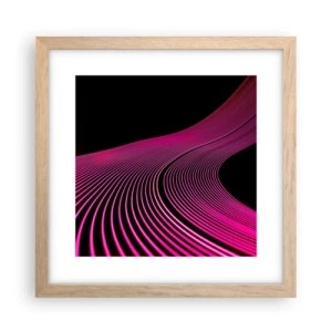 Pôster com moldura de carvalho claro - Avenida da luz - 30x30 cm